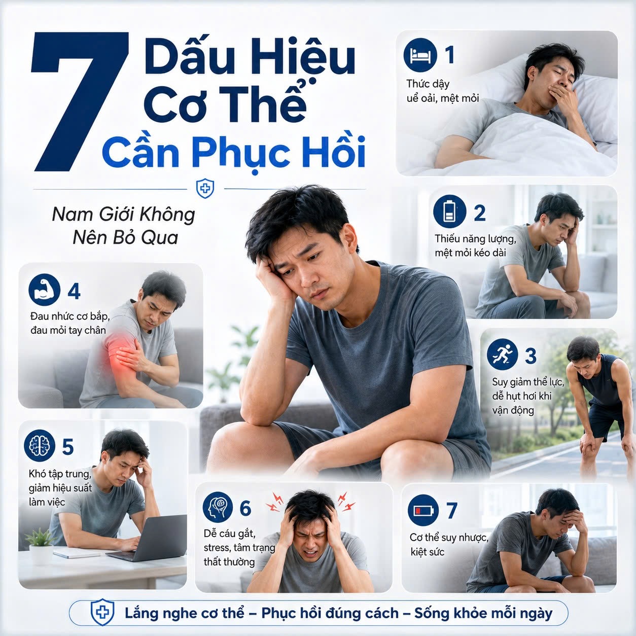 7 dấu hiệu cơ thể cần phục hồi nam giới không nên bỏ qua