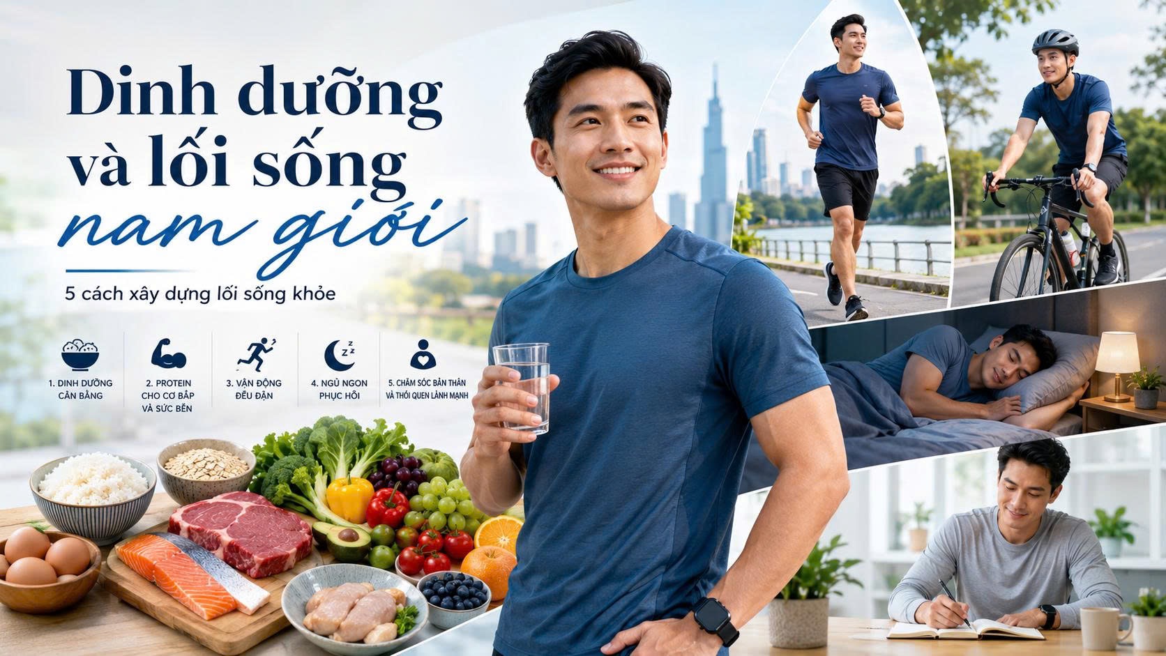 Dinh dưỡng và lối sống nam giới: 5 cách xây dựng lối sống khỏe